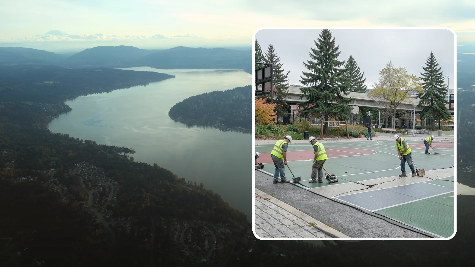 Court Crack Repair in Sammamish, King County, WA - Structural and surface crack repair that stabilizes municipal sport courts before they require full reconstruction.