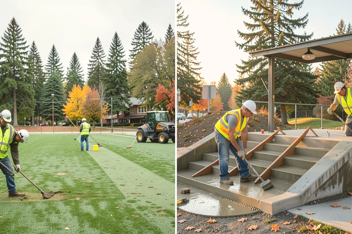 Court Crack Repair in Sammamish, King County, WA - Map and classify each crack by width and cause