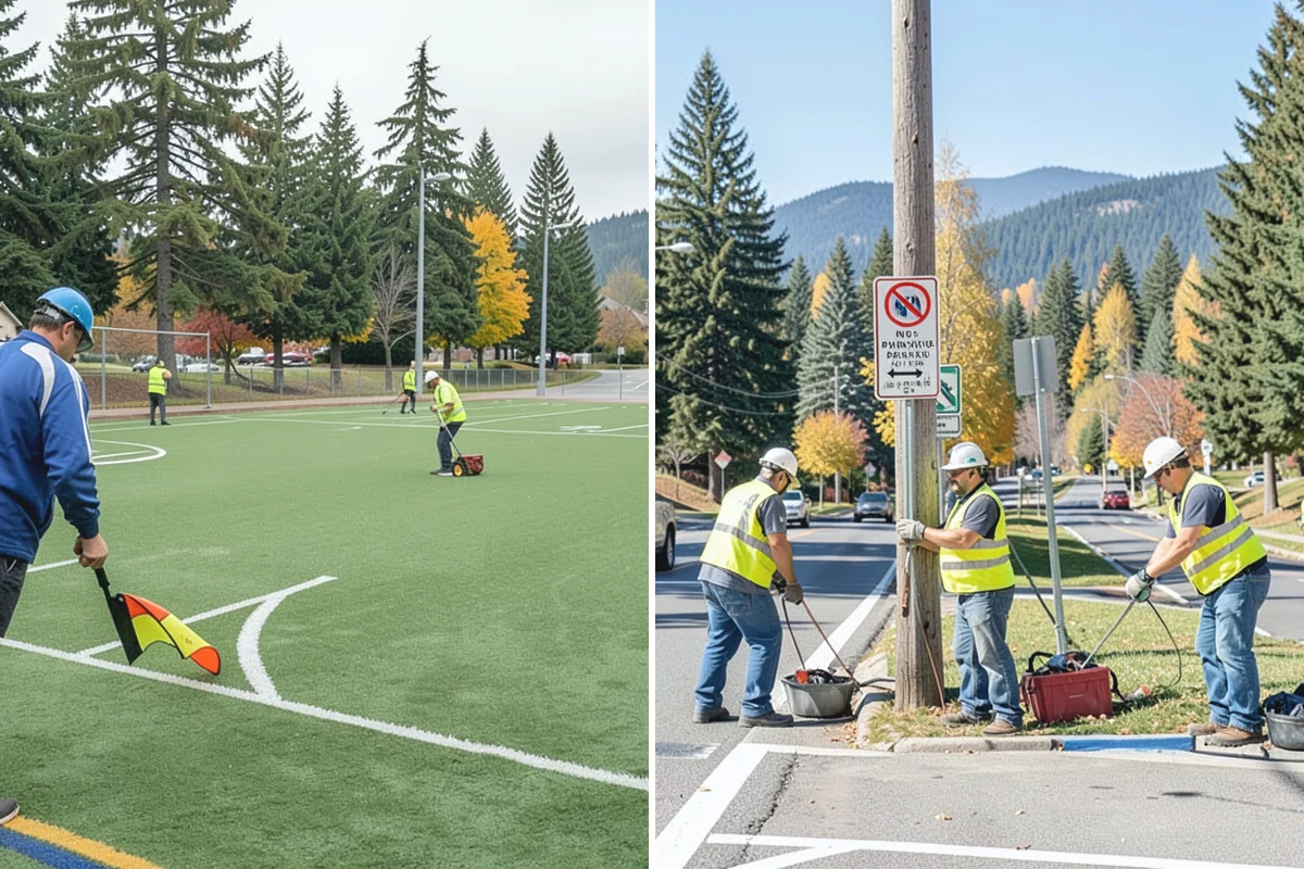 Court Crack Repair in Skykomish, King County, WA - Map and classify each crack by width and cause