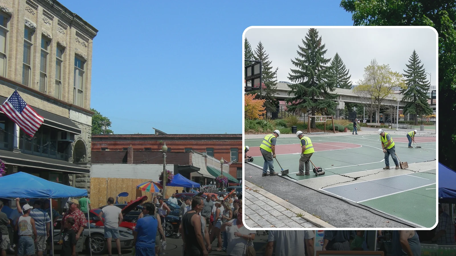 Court Crack Repair in Snohomish, Snohomish County, WA - Structural and surface crack repair that stabilizes municipal sport courts before they require full reconstruction.