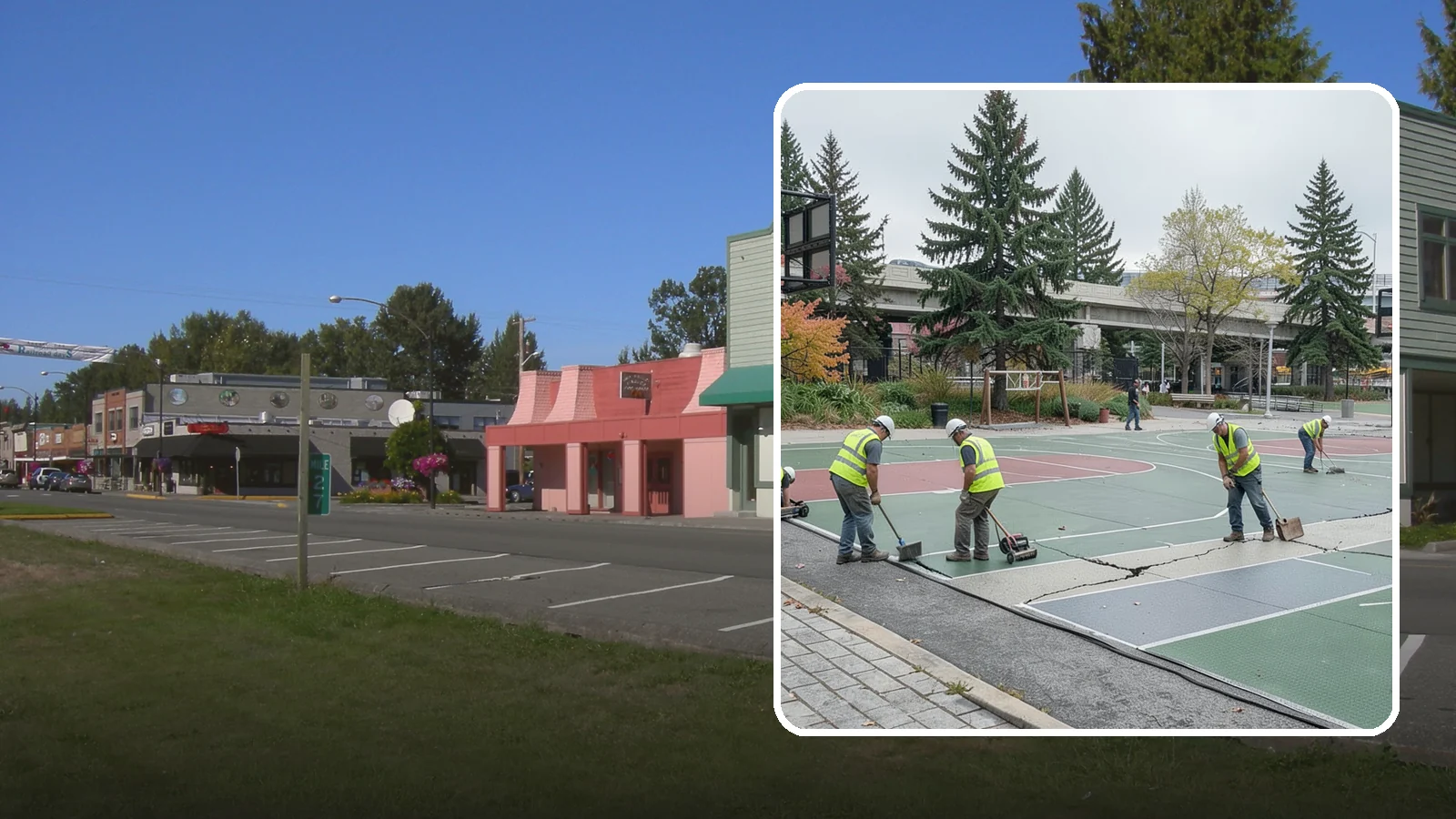 Court Crack Repair in Snoqualmie, King County, WA - Structural and surface crack repair that stabilizes municipal sport courts before they require full reconstruction.