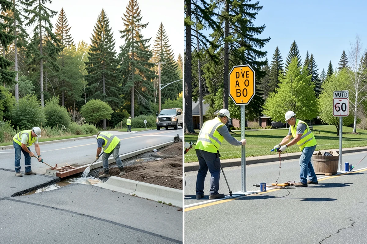 Court Crack Repair in Snoqualmie, King County, WA - Map and classify each crack by width and cause