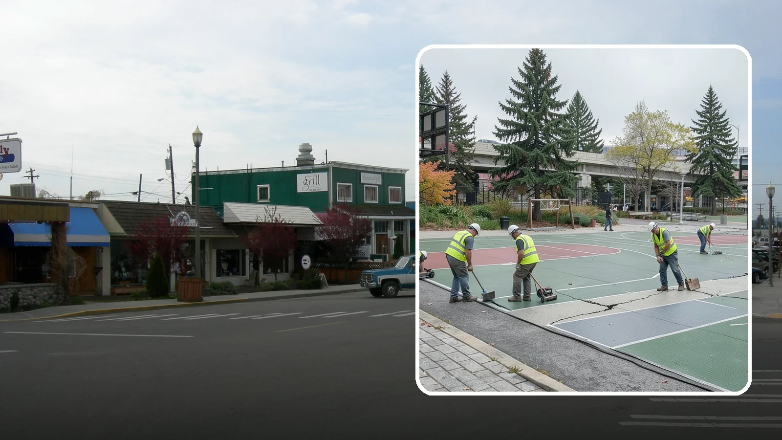 Court Crack Repair in Stanwood, Snohomish County, WA - Structural and surface crack repair that stabilizes municipal sport courts before they require full reconstruction.
