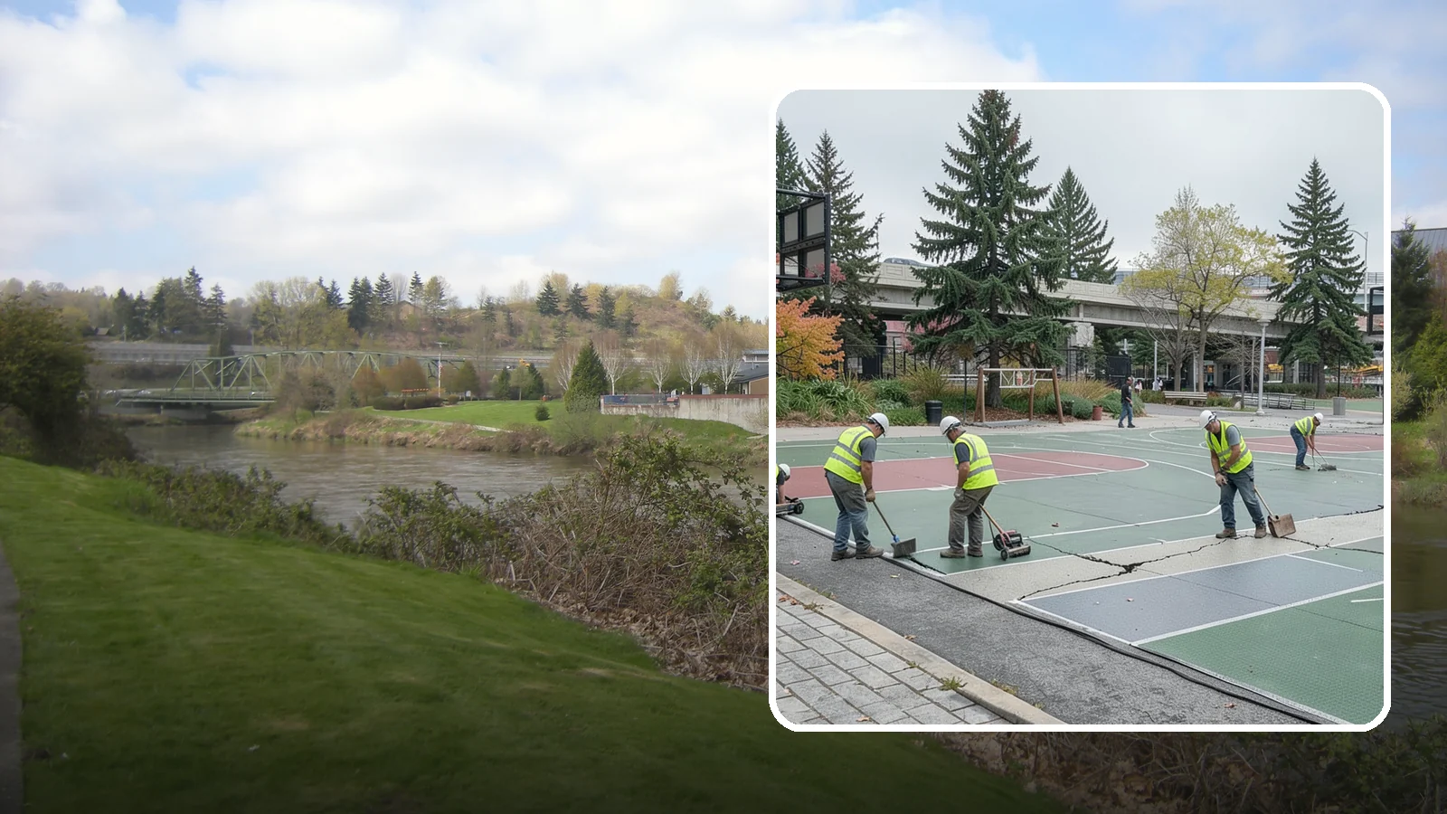 Court Crack Repair in Tukwila, King County, WA - Structural and surface crack repair that stabilizes municipal sport courts before they require full reconstruction.