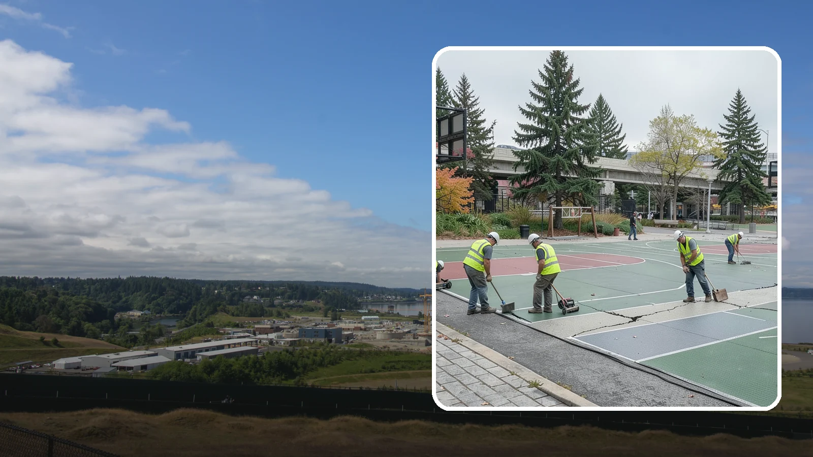 Court Crack Repair in University Place, Pierce County, WA - Structural and surface crack repair that stabilizes municipal sport courts before they require full reconstruction.