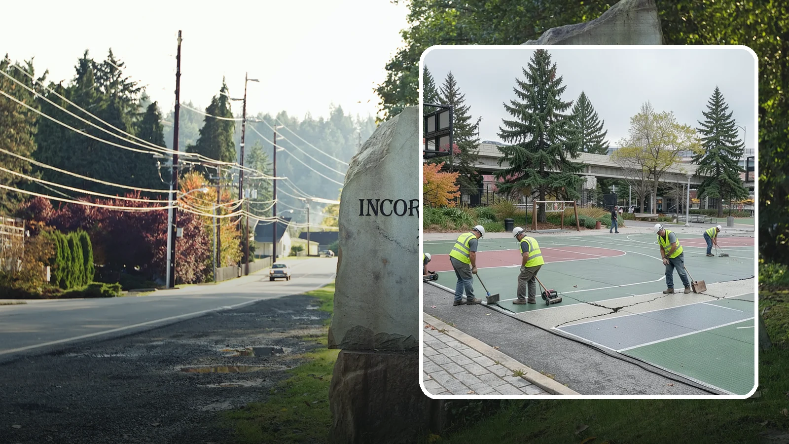 Court Crack Repair in Wilkeson, Pierce County, WA - Structural and surface crack repair that stabilizes municipal sport courts before they require full reconstruction.