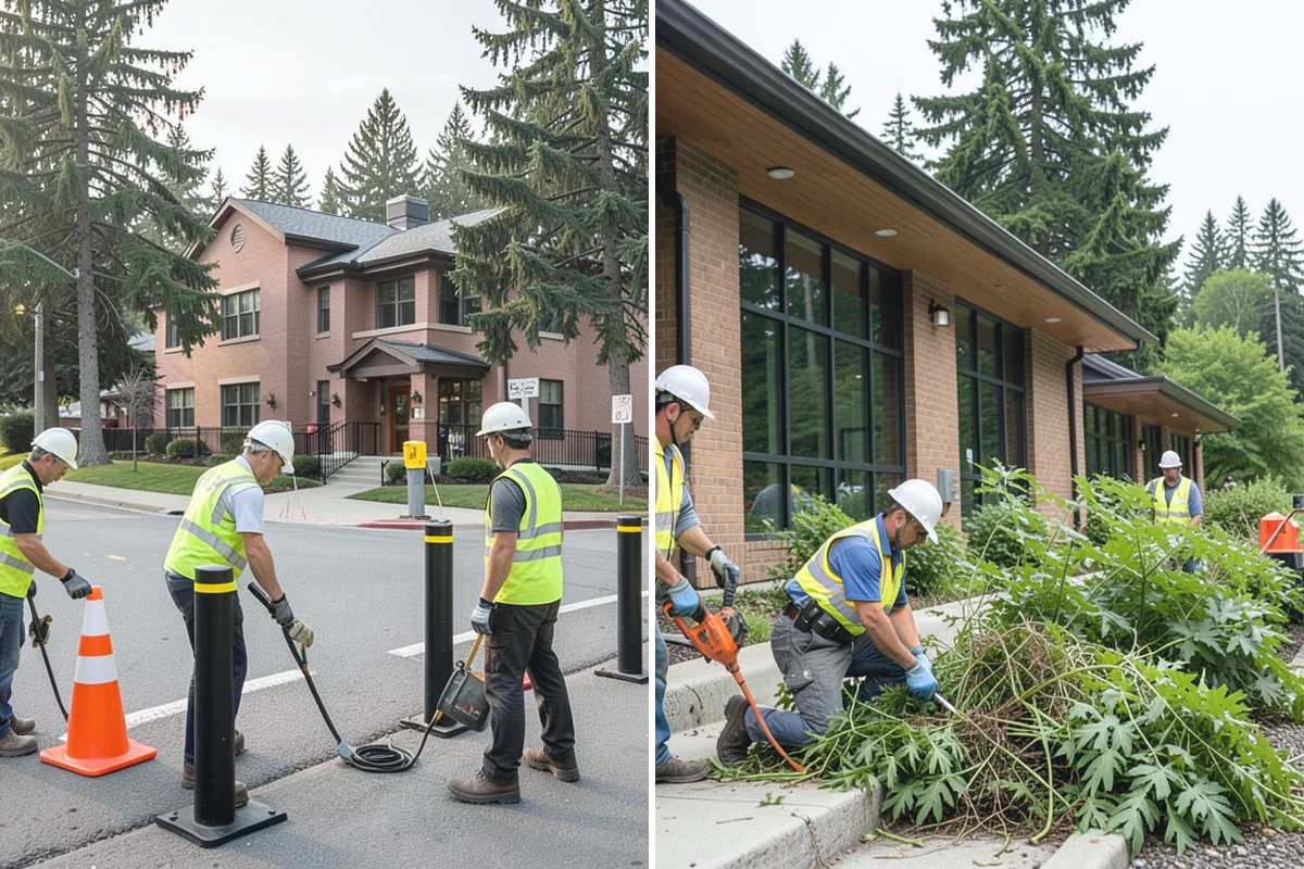 Court Crack Repair in Woodinville, King County, WA - Map and classify each crack by width and cause