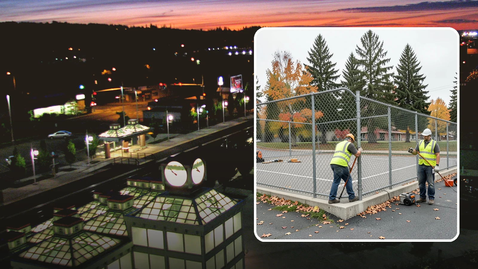 Court Fence Repair in Auburn, King County, WA - Chain-link and windscreen repair that restores enclosure and safety on public sport court perimeters.
