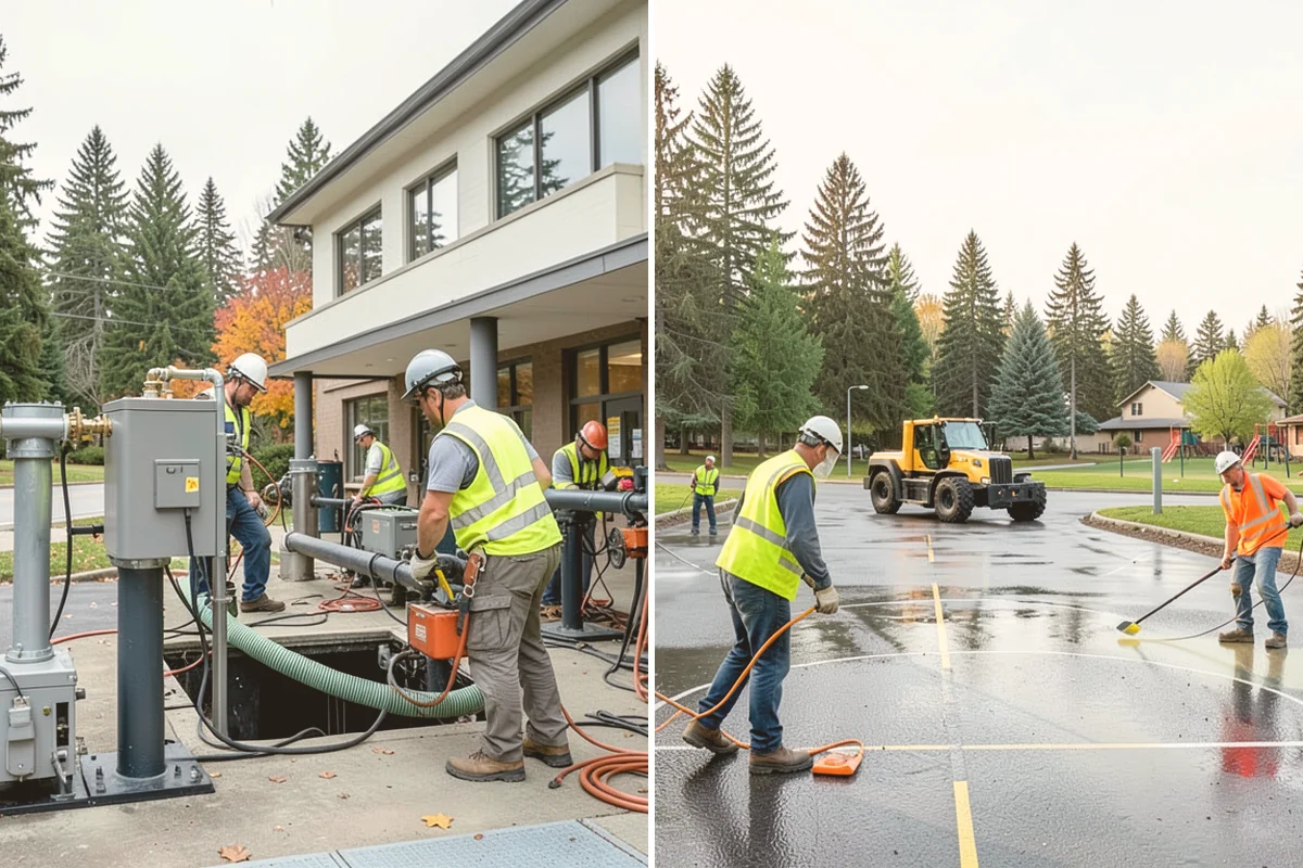 Court Fence Repair in Bothell, King County, WA - Inspect fabric, posts, gates, and windscreen