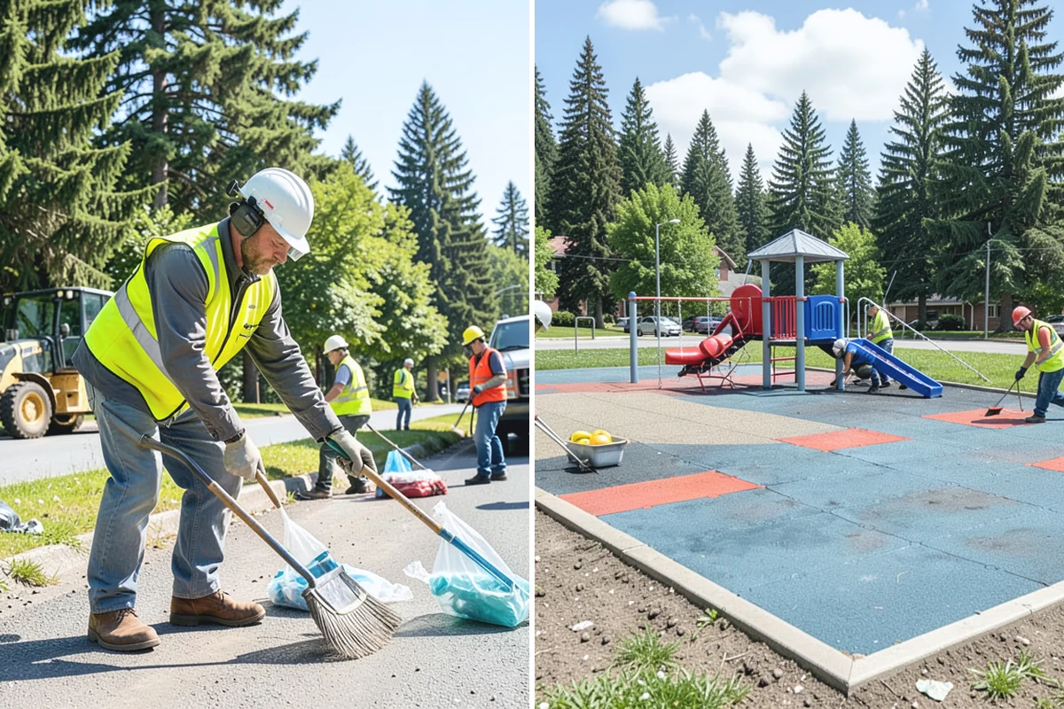 Court Fence Repair in Buckley, Pierce County, WA - Inspect fabric, posts, gates, and windscreen