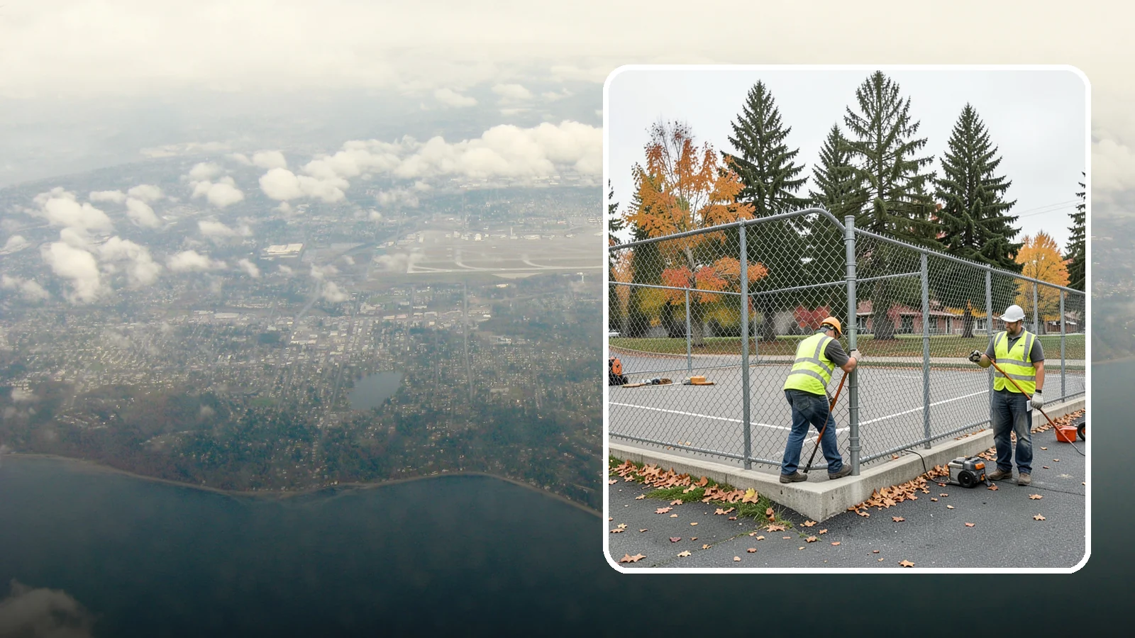 Court Fence Repair in Burien, King County, WA - Chain-link and windscreen repair that restores enclosure and safety on public sport court perimeters.