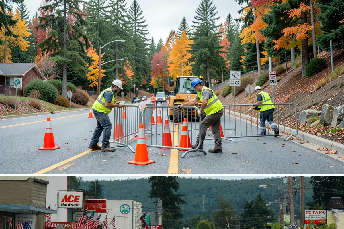 Court Fence Repair in Carnation, King County, WA - Fence repairs proceed in any season, with dry weather easing post-setting and concrete cure.