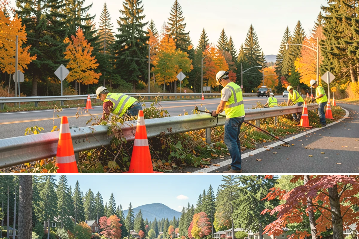 Court Fence Repair in Covington, King County, WA - Fence repairs proceed in any season, with dry weather easing post-setting and concrete cure.