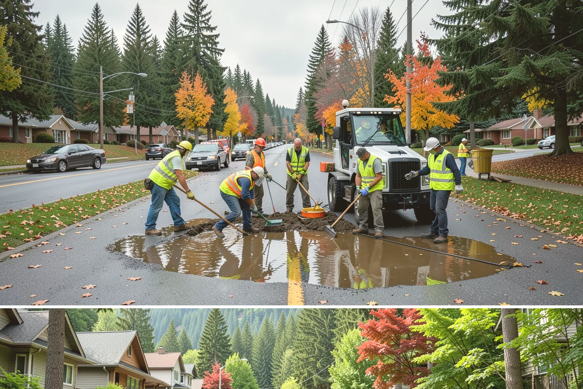 Court Fence Repair in Darrington, Snohomish County, WA - Fence repairs proceed in any season, with dry weather easing post-setting and concrete cure.