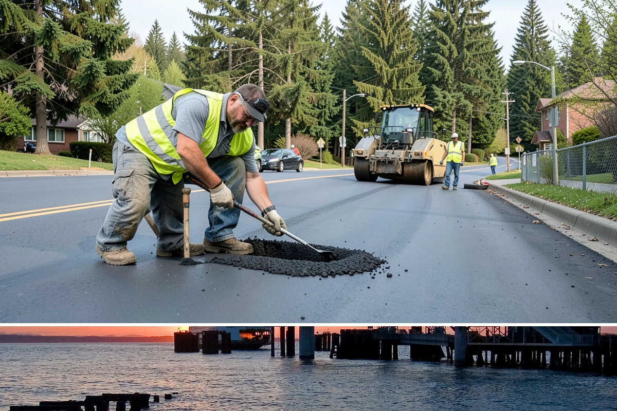 Court Fence Repair in Edmonds, Snohomish County, WA - Fence repairs proceed in any season, with dry weather easing post-setting and concrete cure.