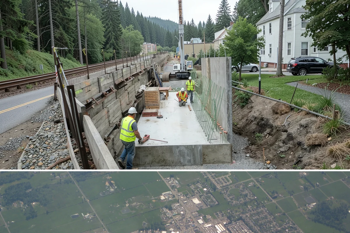Court Fence Repair in Enumclaw, King County, WA - Fence repairs proceed in any season, with dry weather easing post-setting and concrete cure.