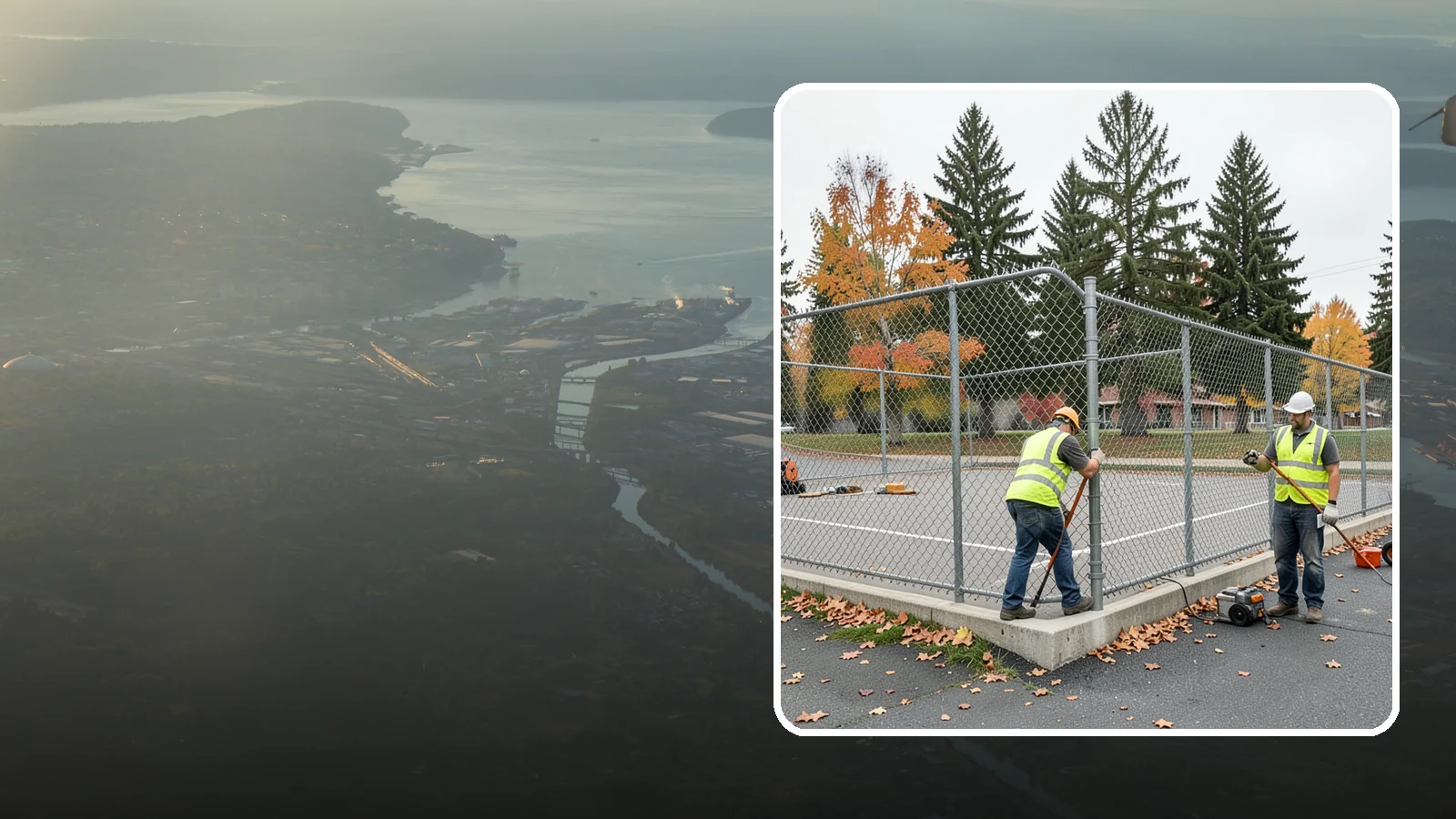 Court Fence Repair in Fife, Pierce County, WA - Chain-link and windscreen repair that restores enclosure and safety on public sport court perimeters.