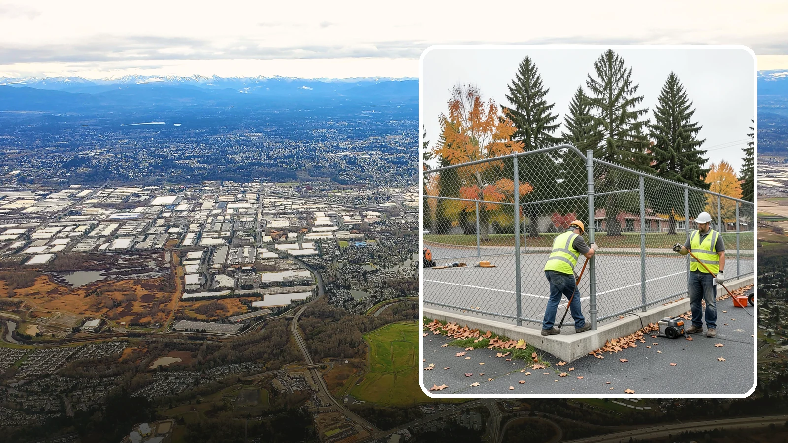 Court Fence Repair in Kent, King County, WA - Chain-link and windscreen repair that restores enclosure and safety on public sport court perimeters.