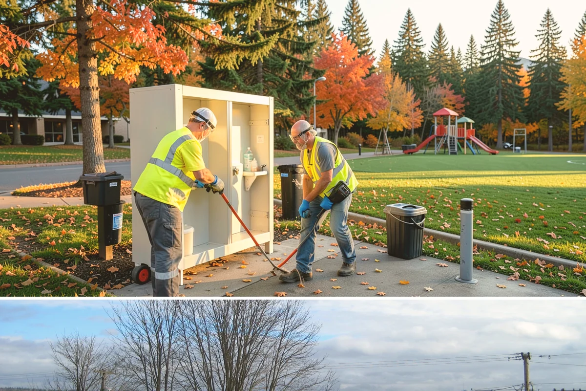 Court Fence Repair in Langley, Island County, WA - Fence repairs proceed in any season, with dry weather easing post-setting and concrete cure.