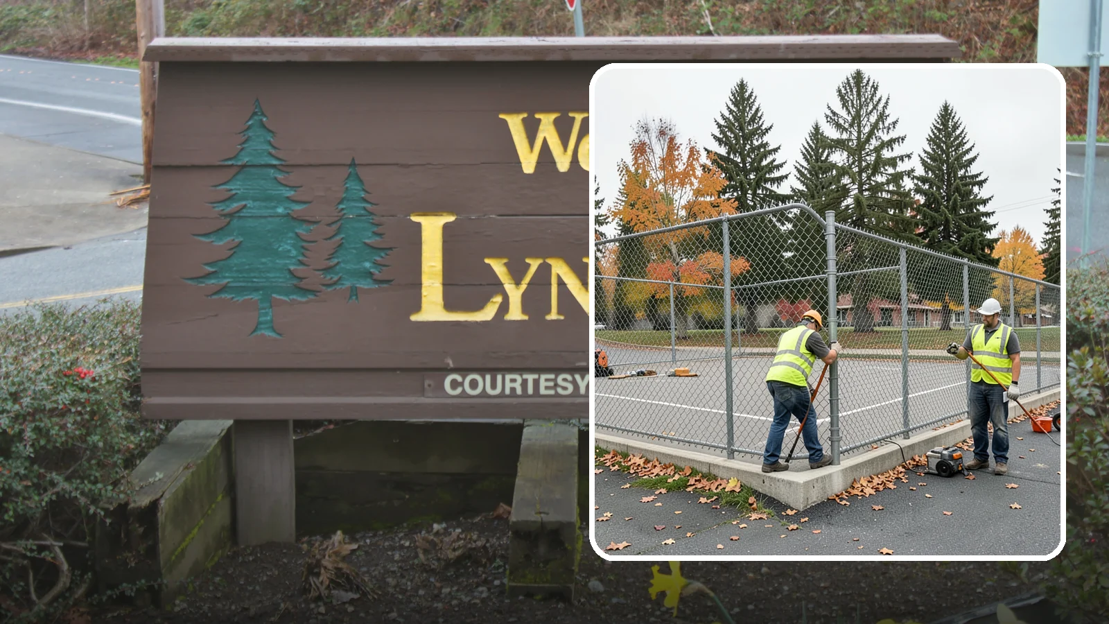Court Fence Repair in Lynnwood, Snohomish County, WA - Chain-link and windscreen repair that restores enclosure and safety on public sport court perimeters.