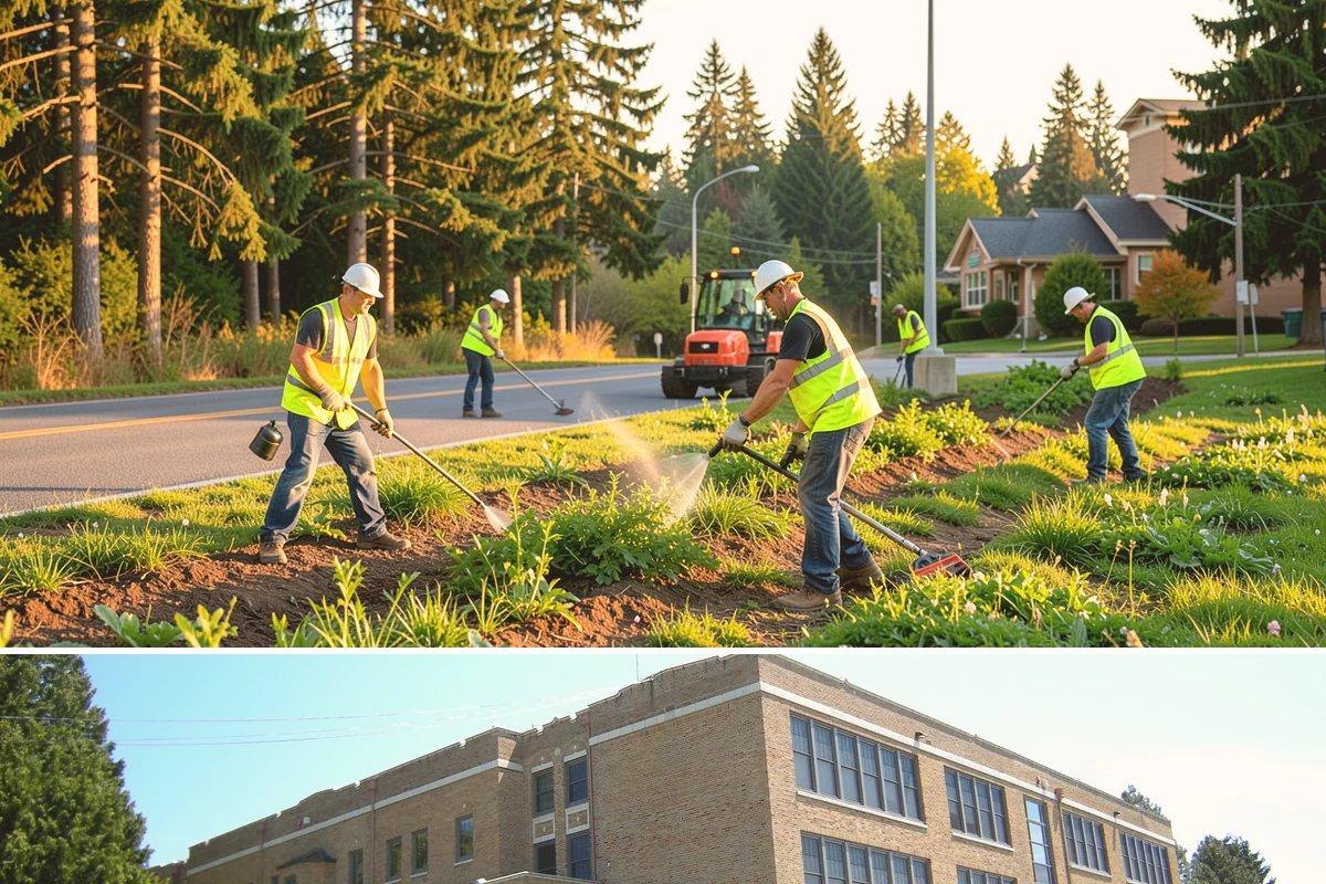 Court Fence Repair in Maple Valley, King County, WA - Fence repairs proceed in any season, with dry weather easing post-setting and concrete cure.