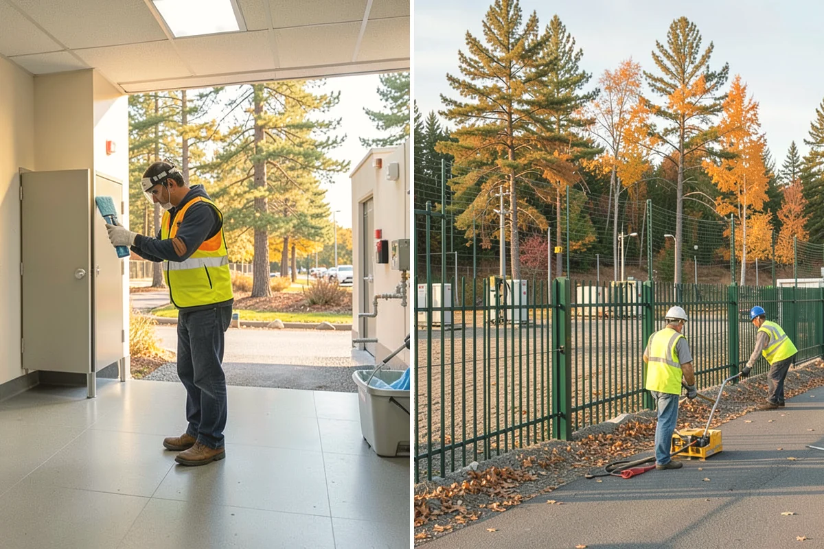 Court Fence Repair in Mercer Island, King County, WA - Inspect fabric, posts, gates, and windscreen