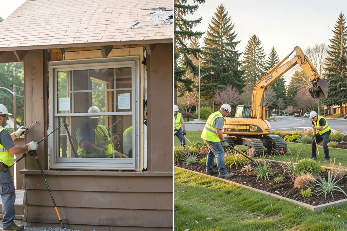 Court Fence Repair in Mill Creek, Snohomish County, WA - Inspect fabric, posts, gates, and windscreen