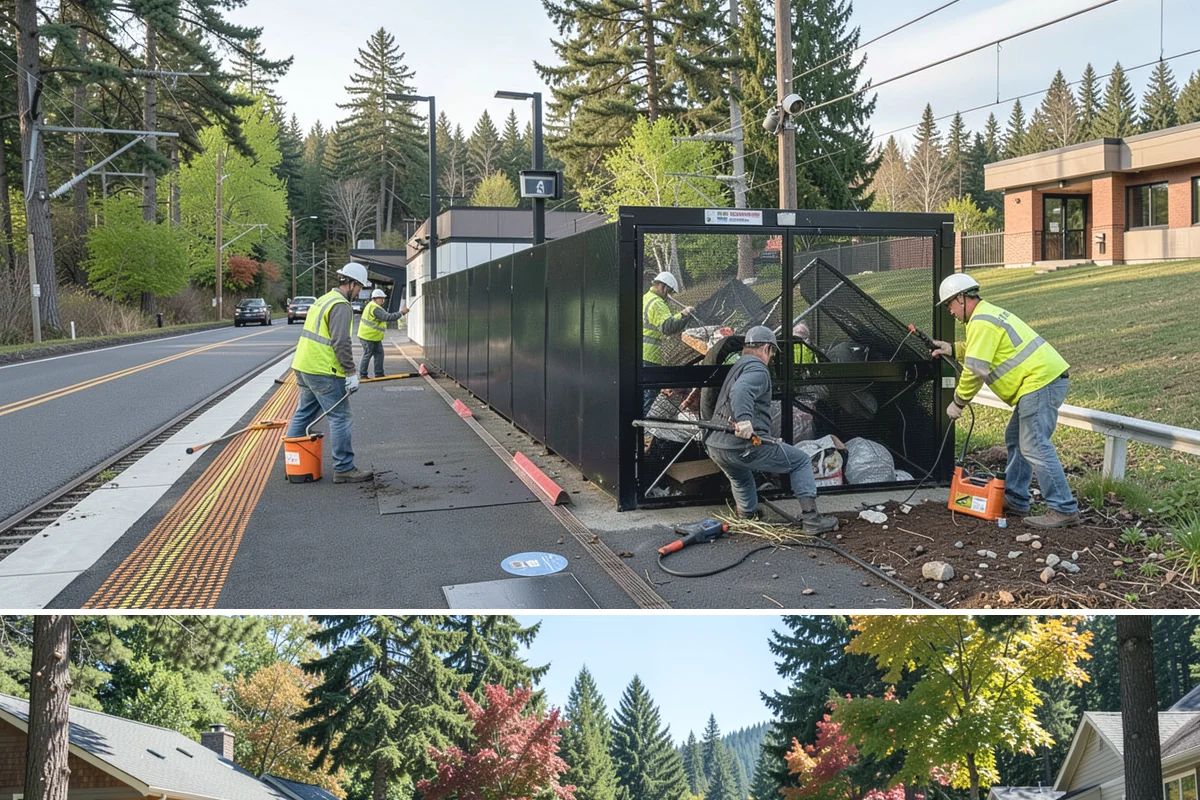 Court Fence Repair in Orting, Pierce County, WA - Fence repairs proceed in any season, with dry weather easing post-setting and concrete cure.