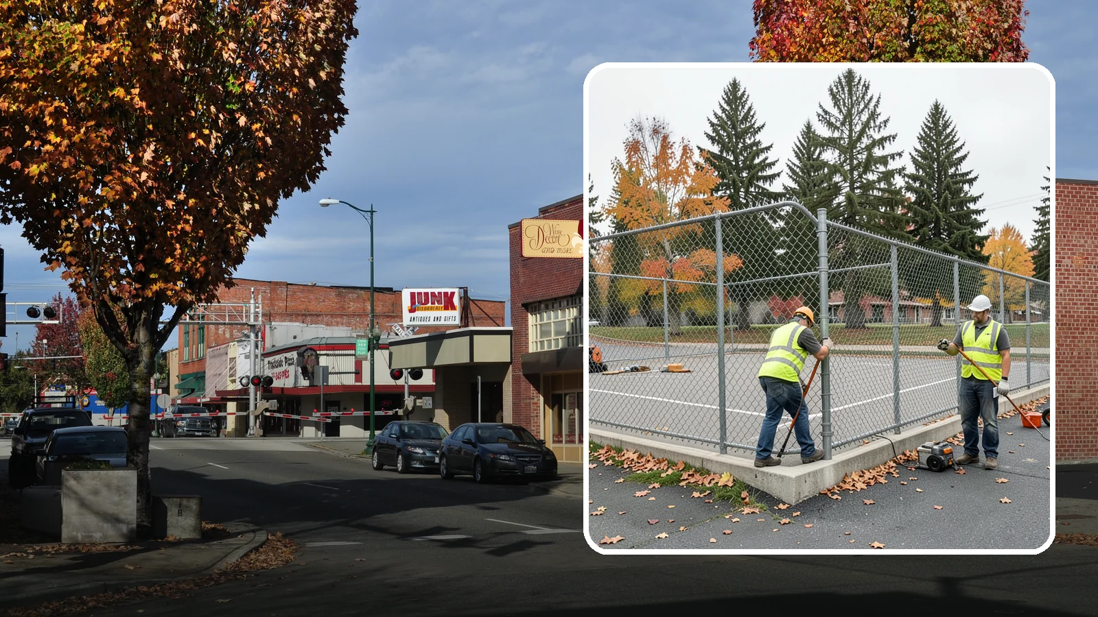 Court Fence Repair in Puyallup, Pierce County, WA - Chain-link and windscreen repair that restores enclosure and safety on public sport court perimeters.