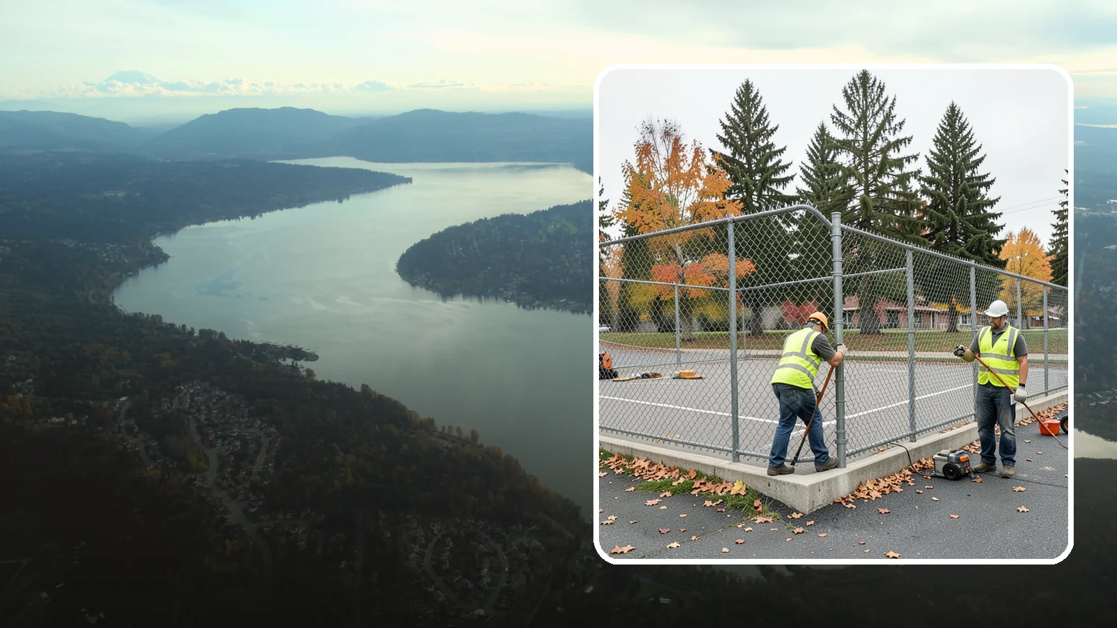 Court Fence Repair in Sammamish, King County, WA - Chain-link and windscreen repair that restores enclosure and safety on public sport court perimeters.