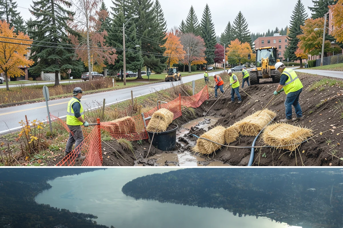 Court Fence Repair in Sammamish, King County, WA - Fence repairs proceed in any season, with dry weather easing post-setting and concrete cure.