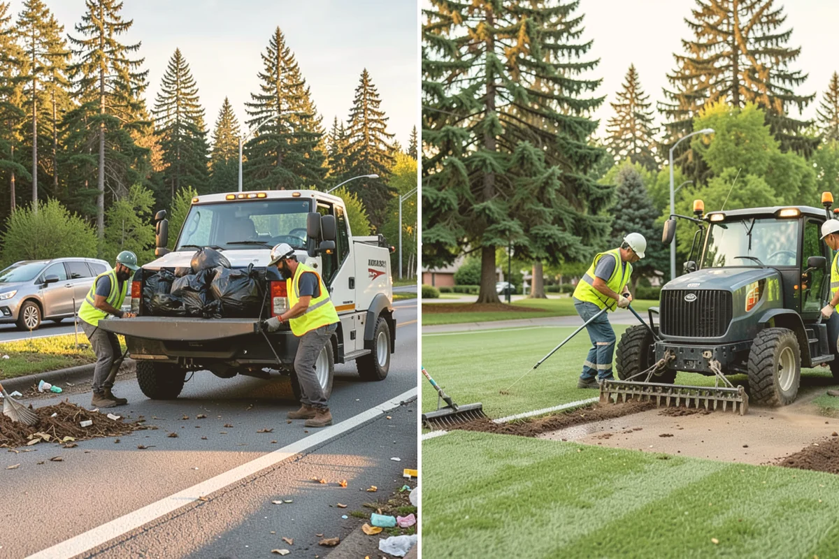 Court Fence Repair in Stanwood, Snohomish County, WA - Inspect fabric, posts, gates, and windscreen