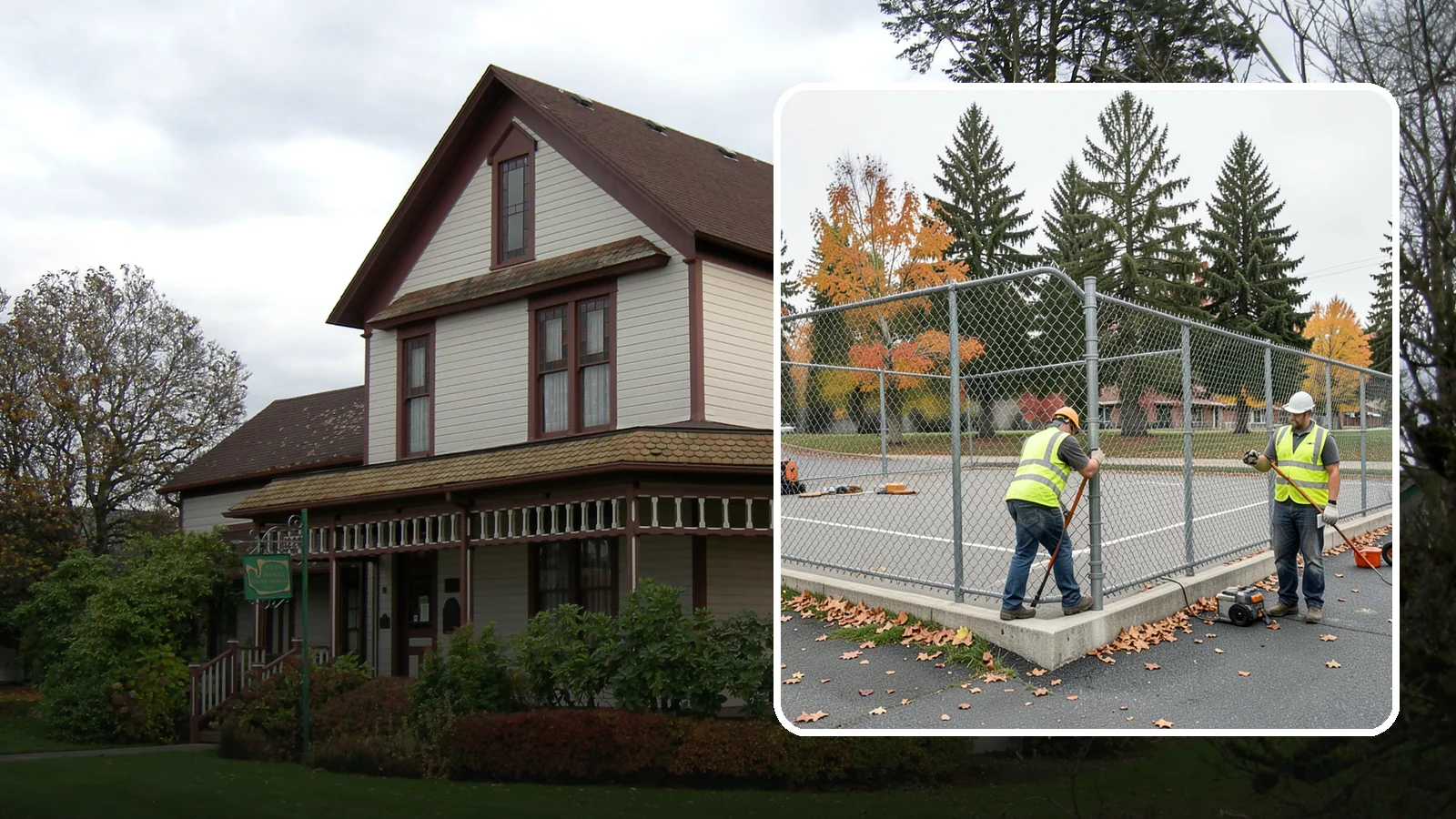 Court Fence Repair in Sumner, Pierce County, WA - Chain-link and windscreen repair that restores enclosure and safety on public sport court perimeters.