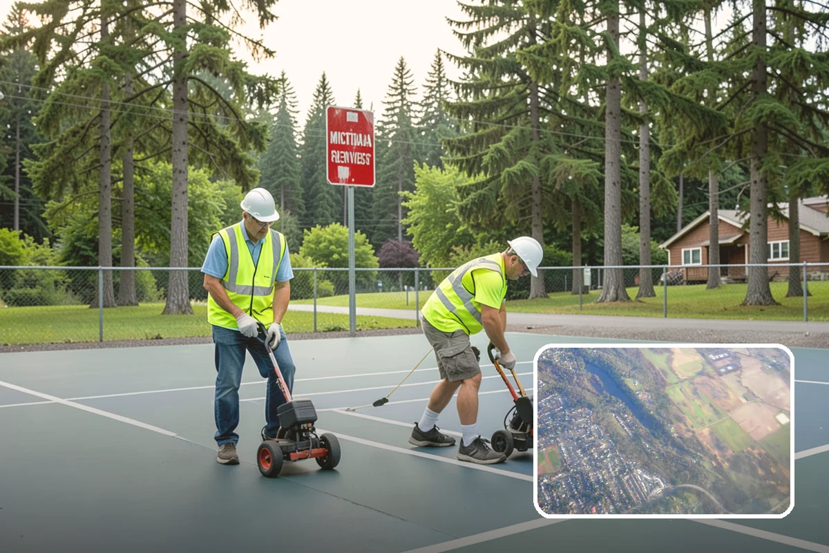 Court Lighting Installation in Algona, King County, WA - Extends court availability into evening hours
