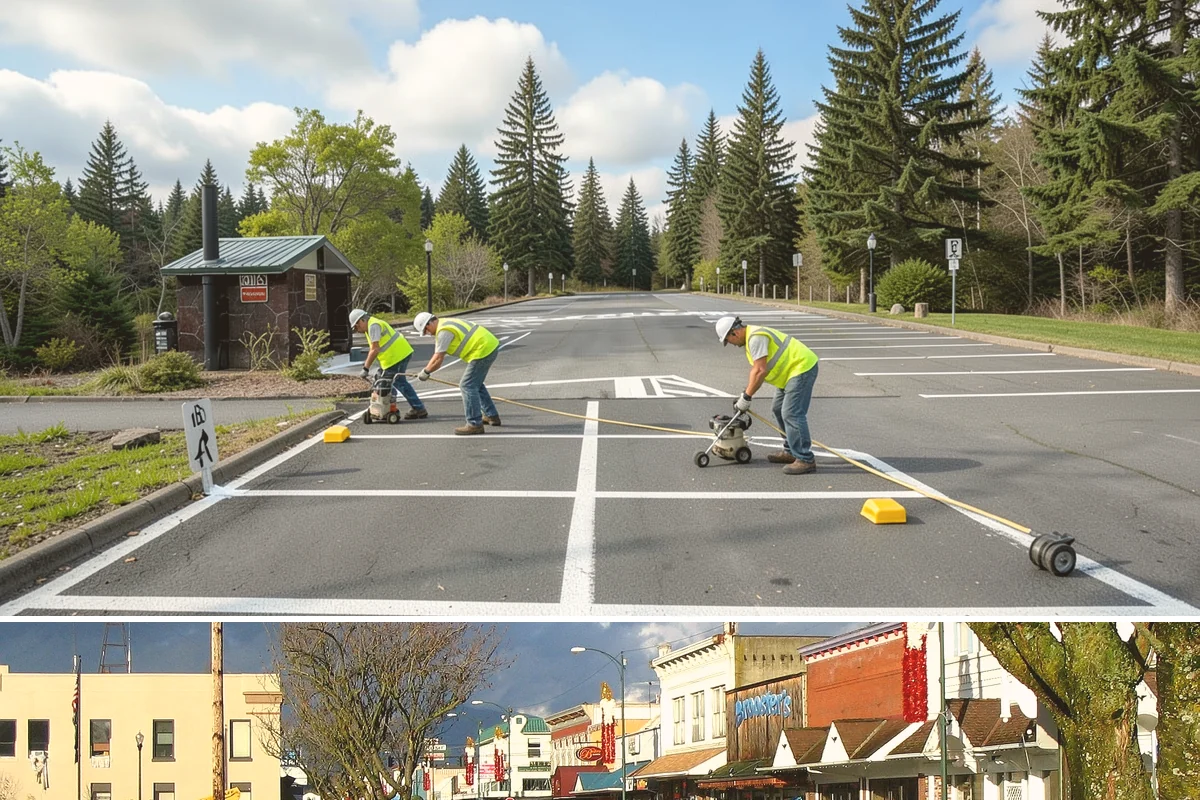 Court Lighting Installation in Arlington, Snohomish County, WA - Dry summer and early-fall conditions ease trenching and foundation work for new lighting.