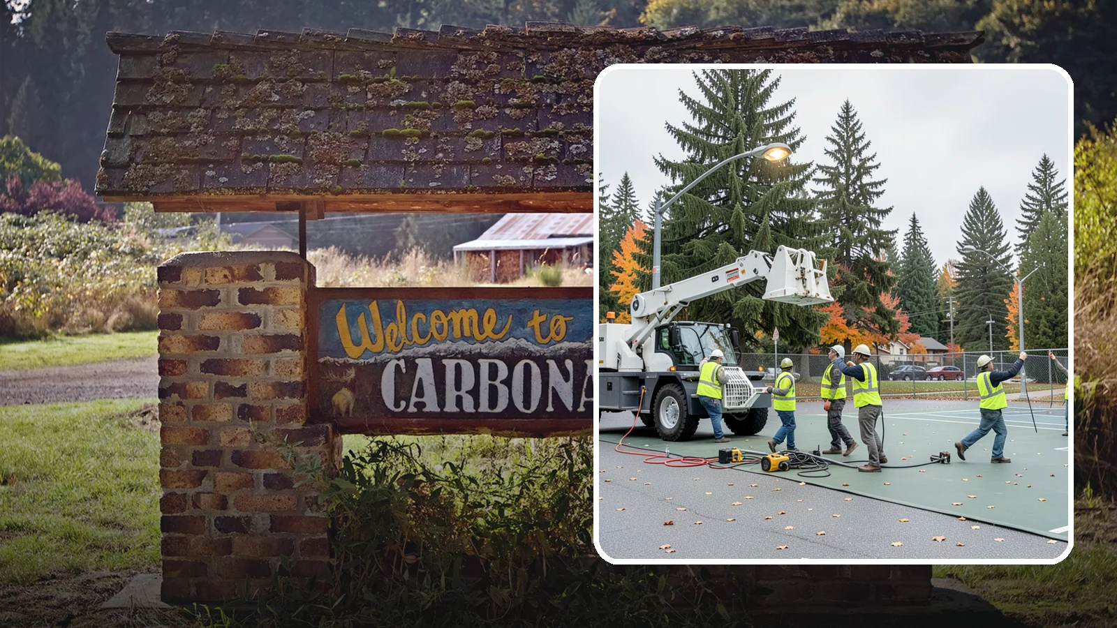 Court Lighting Installation in Carbonado, Pierce County, WA - LED court lighting installation that extends usable hours on public tennis, pickleball, and basketball courts.