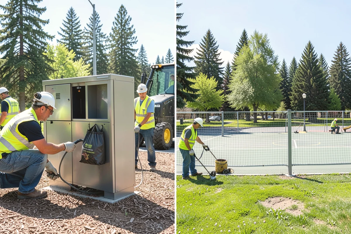 Court Lighting Installation in Carbonado, Pierce County, WA - Prepare a photometric layout for the court