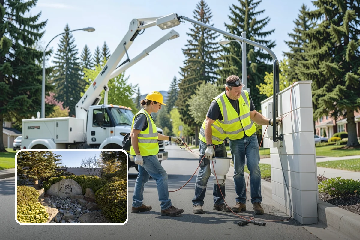 Court Lighting Installation in Clyde Hill, King County, WA - Extends court availability into evening hours
