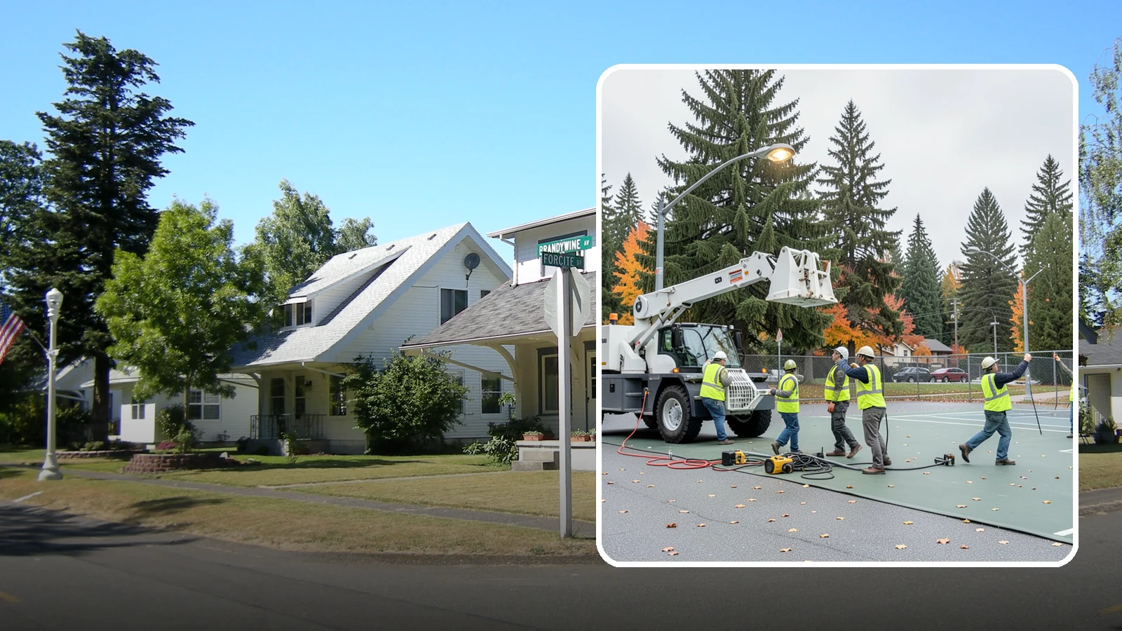 Court Lighting Installation in DuPont, Pierce County, WA - LED court lighting installation that extends usable hours on public tennis, pickleball, and basketball courts.
