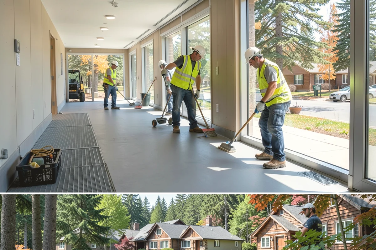 Court Lighting Installation in Edgewood, Pierce County, WA - Dry summer and early-fall conditions ease trenching and foundation work for new lighting.