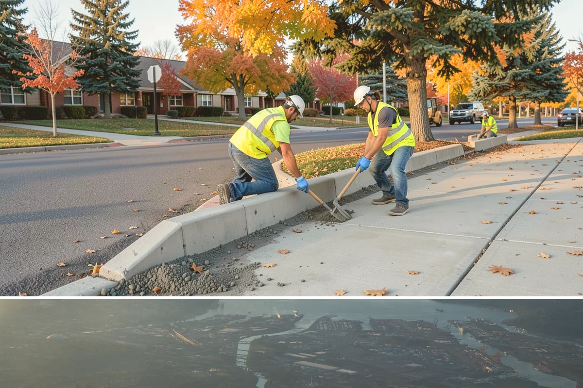 Court Lighting Installation in Fife, Pierce County, WA - Dry summer and early-fall conditions ease trenching and foundation work for new lighting.