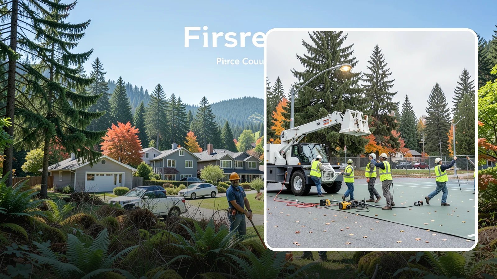 Court Lighting Installation in Fircrest, Pierce County, WA - LED court lighting installation that extends usable hours on public tennis, pickleball, and basketball courts.
