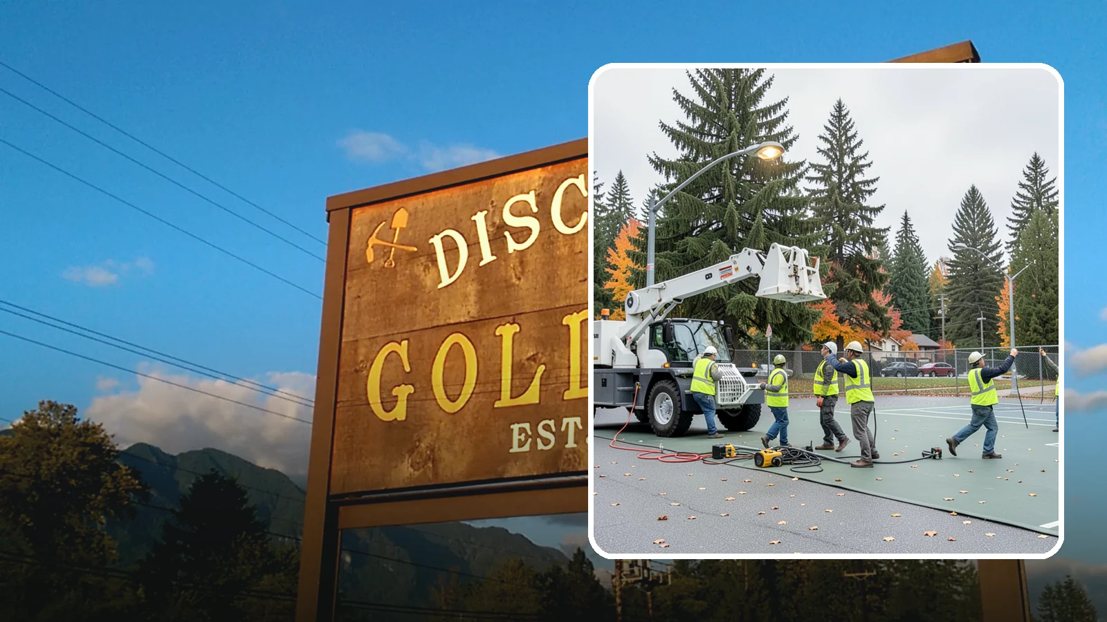 Court Lighting Installation in Gold Bar, Snohomish County, WA - LED court lighting installation that extends usable hours on public tennis, pickleball, and basketball courts.