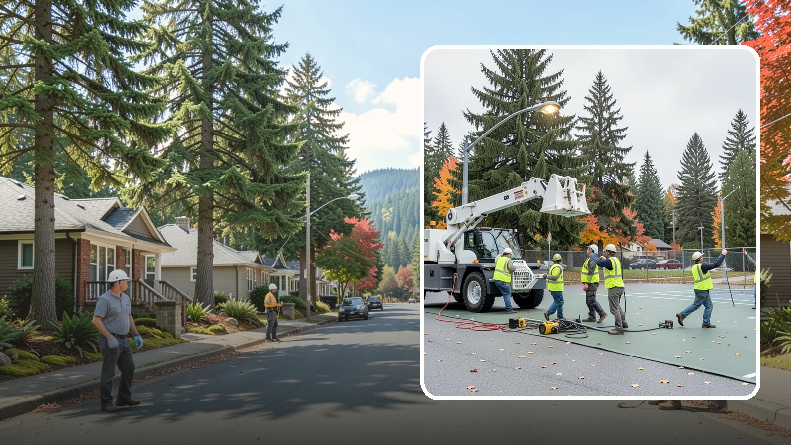 Court Lighting Installation in Hunts Point, King County, WA - LED court lighting installation that extends usable hours on public tennis, pickleball, and basketball courts.