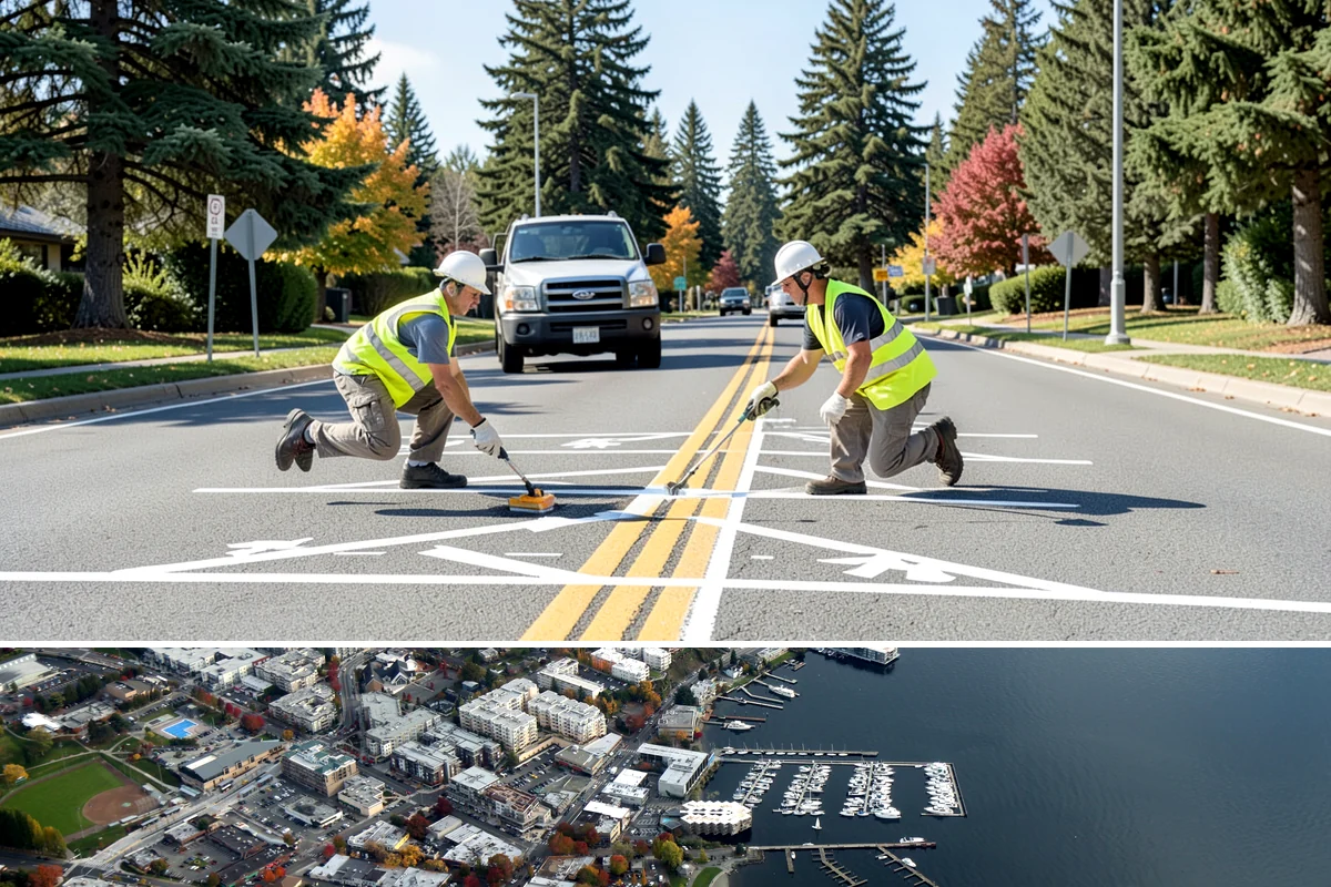 Court Lighting Installation in Kirkland, King County, WA - Dry summer and early-fall conditions ease trenching and foundation work for new lighting.