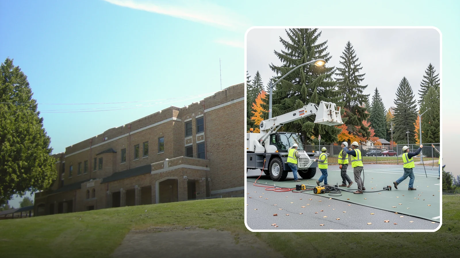 Court Lighting Installation in Maple Valley, King County, WA - LED court lighting installation that extends usable hours on public tennis, pickleball, and basketball courts.