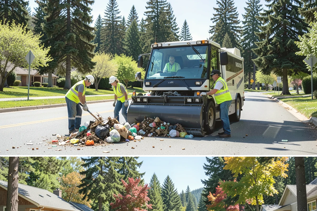 Court Lighting Installation in Orting, Pierce County, WA - Dry summer and early-fall conditions ease trenching and foundation work for new lighting.