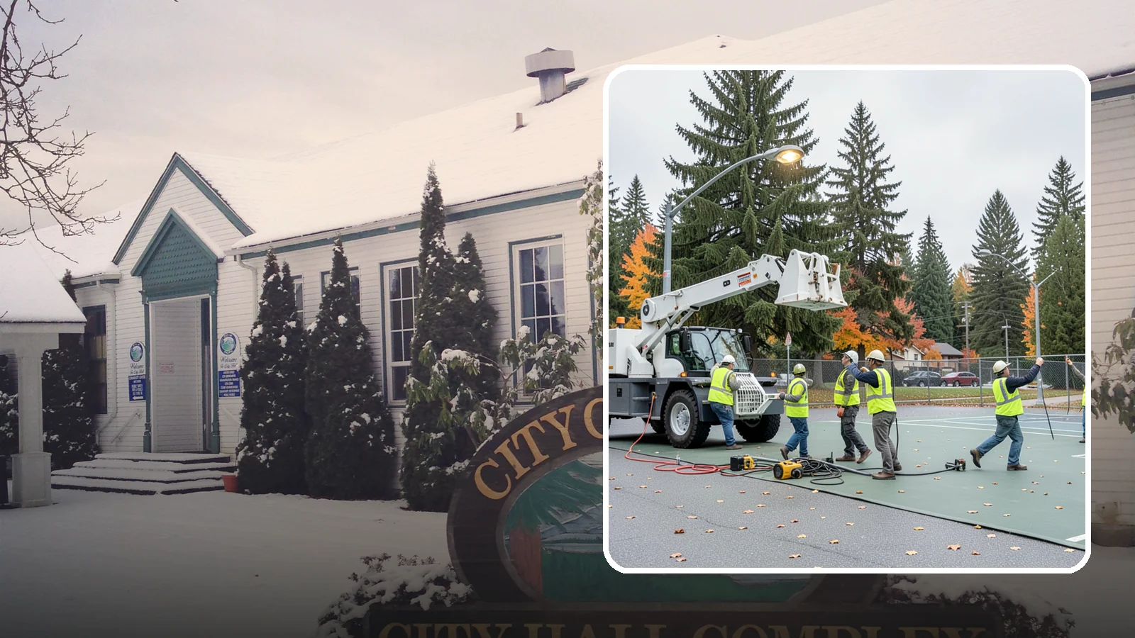 Court Lighting Installation in Pacific, King County, WA - LED court lighting installation that extends usable hours on public tennis, pickleball, and basketball courts.