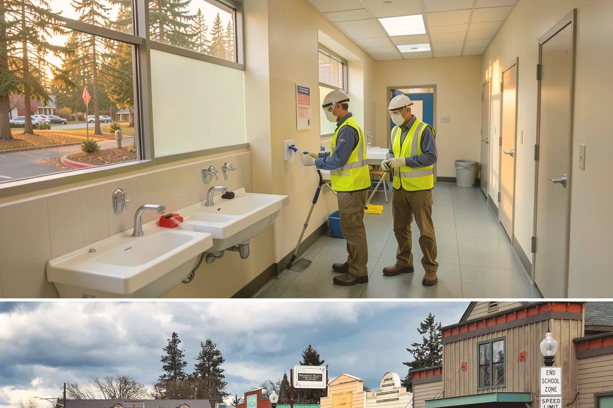 Court Lighting Installation in Roy, Pierce County, WA - Dry summer and early-fall conditions ease trenching and foundation work for new lighting.