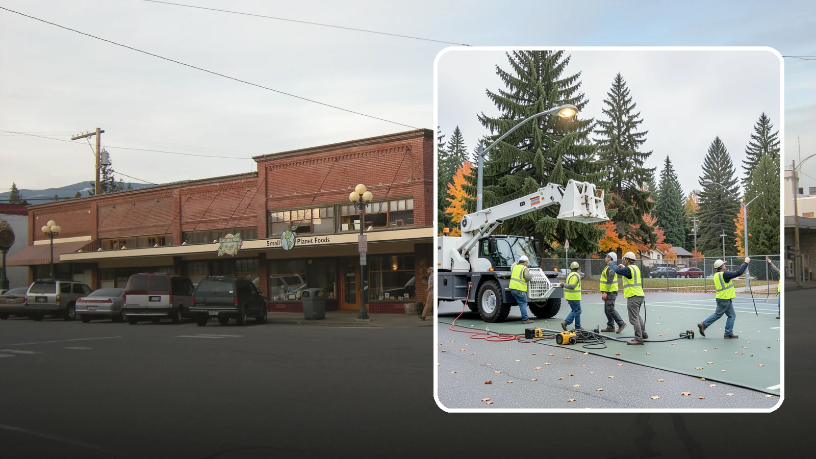 Court Lighting Installation in Sedro-Woolley, Skagit County, WA - LED court lighting installation that extends usable hours on public tennis, pickleball, and basketball courts.